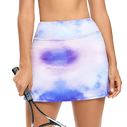 Image of Ibeauti Womens Back Pleated Athletic Tennis Skorts Golf Skirts with 3 Pockets Mesh Shorts for Running Active Workout