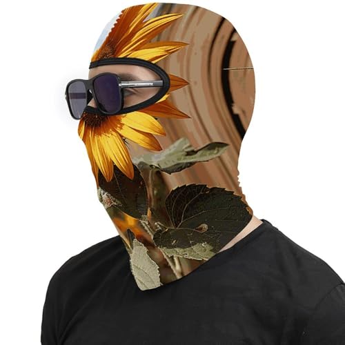 Pasamontañas para hombre y mujer con estampado de girasol, máscara térmica para la cara, equipo para motocicleta, máscara para esquí y clima frío para invierno miniatura 4