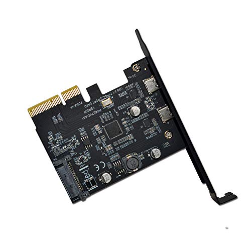 Sintech PCI-E 4X to USB 3.1 Adapter,PCI Express Type C Gen 2 (10 Gbps) 2-Port Expansion Card with Asmedia Chipset ASM3142 (Dual Type C) - Thumbnail 4