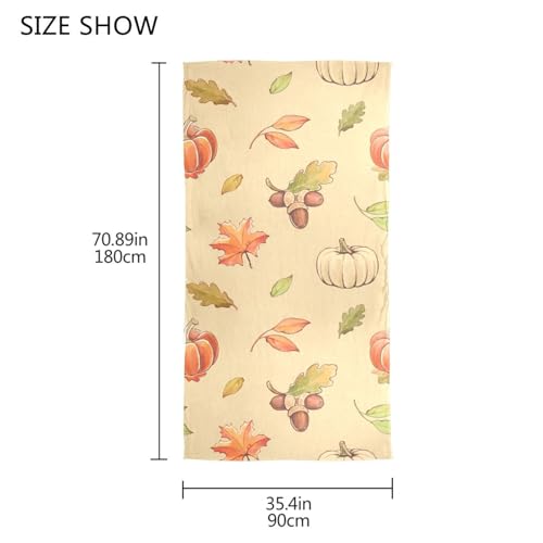 OTVEE Autumn Leaves and Pumpkin Scarf for Women Lightweight Soft Chiffon Scarf Shawl Wrap for Women3