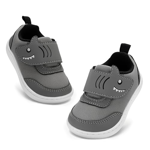 SKYWHEEL Toddler Boys Shoes Wide Barefoot Casual Walking Running Shoe for Toddlers Tennis Slip-On Cartoon Sneakers for Little Kids Comfortable Durable