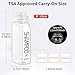 Cosywell Travel Bottles for Toiletries 10PCS 100ml Pre-Printed Shampoo, Conditioner & Body Wash TSA Approved 2oz Travel Spray Bottle Leakproof 0.35oz Plastic Cream Jars Refillable Cream Lotion(Clear)