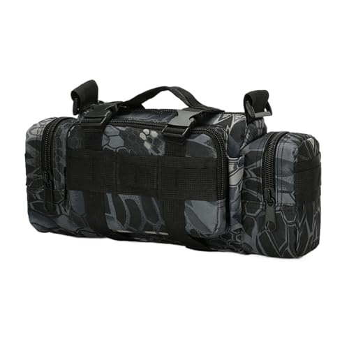 Fanny Pack, Anti-Wear Shoulder Pouch, 13,78 x 5,51 x 7,09 pulgadas, diseño resistente al agua, ligero, ideal para swimming, running, playa, hiking, Workout, gimnasio, negro