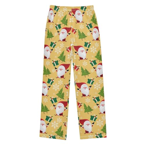 Boys' Pants Christmas Gnomes Gifts Box Snowflakes Long Bottoms Jogger Pants Elastic Waist Trousers with Pockets S-XL