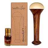 HealthAndYoga™ BronzLift Kansa Face Massager and Kumkumadi Face Oil Trial Vial - Kansa Wand Ayurveda Benefits of Bronze - Skin Lustre (Single Dome)