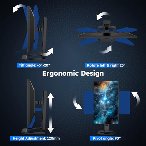 Image of Titan Army 24.5 Inch 240Hz 1440p Gaming Monitor, QHD 2560 x 1440p Fast IPS Panel 1ms GTG Response Time, Adaptive Sync, 126% sRGB HDR, Low Blue Light VESA 100x100, P2510S