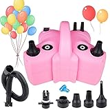 Bomba eléctrica para Globos, Modo Automático y Semiautomático, 2 in 1 Inflado/Desinflado,...