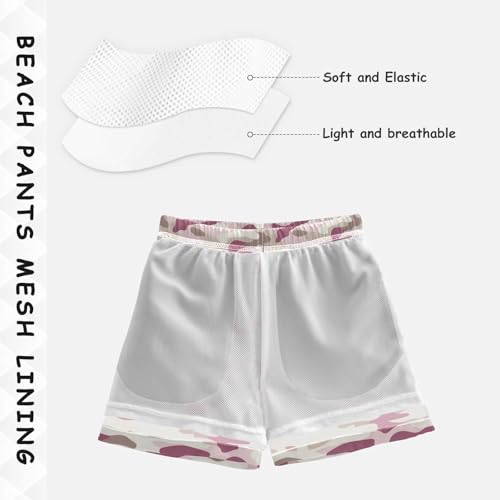 JUNZAN Taupe Boys Swim Trunks Toddler Swimming Trunks for Boy Beach Swim Shorts Camo4