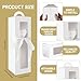 SENONAPO 30 Pcs Gift Box Sublimation Tumblers with Handle and Ribbon Gift Box 11 x 3.4 x 3.4 Inches Wine Bottle Cup Wrapping Packaging For Heat Press Blanks Bottle Clear (White)