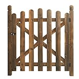 Puerta De Valla De Madera Al Aire Libre, Rejilla De Valla De Madera Carbonizada Puerta De Valla De Huerta Barandilla Patio Exterior Pequeño Jardín Puerta De Madera Sola Puerta Abierta