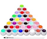 🍒✨【36*8ml Farben UV farbgel】Das Gelnägel Farben Set hat 36 verschiedene gel nägel. Enthält alle Farben, die Sie benötigen, ist lösungsmittelfrei, für den menschlichen Körper unbedenklich, sicher in der Anwendung und einfach zu lackieren. Für das beste Ergebnis, nutzen Sie bitte UV-Lampe zu trocknen des farbgels. Haltbarkeit: ein Jahr im geöffneten Zustand, drei Jahre im ungeöffneten Zustand.