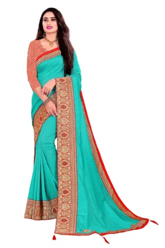 Beena Women'sVichitra Silk Saree With Blouse Piece