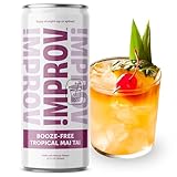 IMPROV Booze-Free Cocktails, 12oz Non-Alcoholic Beverage, Mocktail Drink Mixer, Vegan, Gluten Free, Zero Proof (4-Pack) (Tropical Mai Tai)