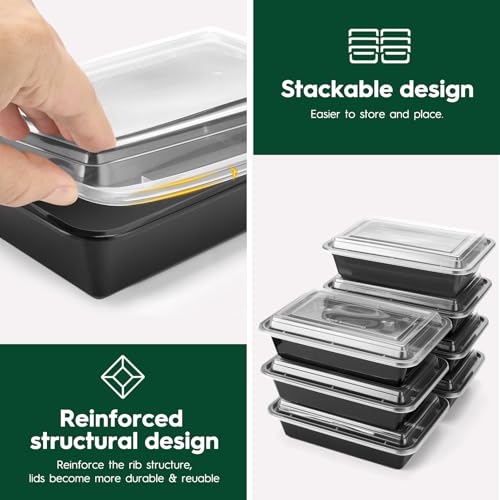 21% Off Glotoch 50-Pack BPA-Free Meal Prep Containers - Image 6