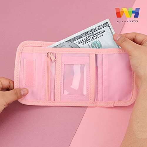 Kitty Pink Neck Wallet with Lanyard Cute Zip Pouch ID Card Holder for Girls3