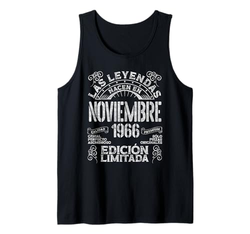 Las Leyendas Nacen En Noviembre 1966 57 Años Cumpleaños Camiseta sin Mangas