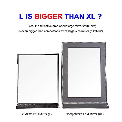OMIRO - Specchio portatile pieghevole, regolabile