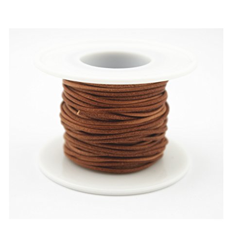 Glory Qin Soft Round Genuine Jewelry Leather Cord Leather Rope (Natural 1.5Mm 10Yards) #TOP1