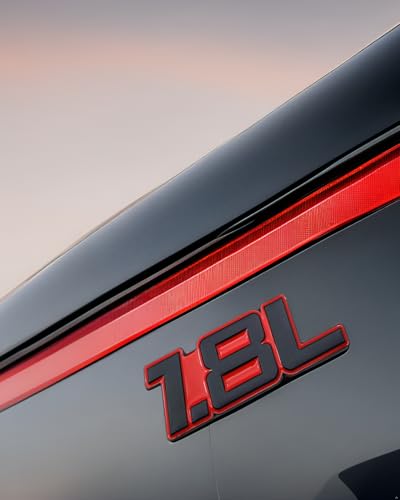 Image of 1.8L Metal Car Emblem Logo, Car Emblems 3D Badge Decal Car Truck Replacement Compatible with Universal Vehicle, Car, Truck, SUV (Red /Black)