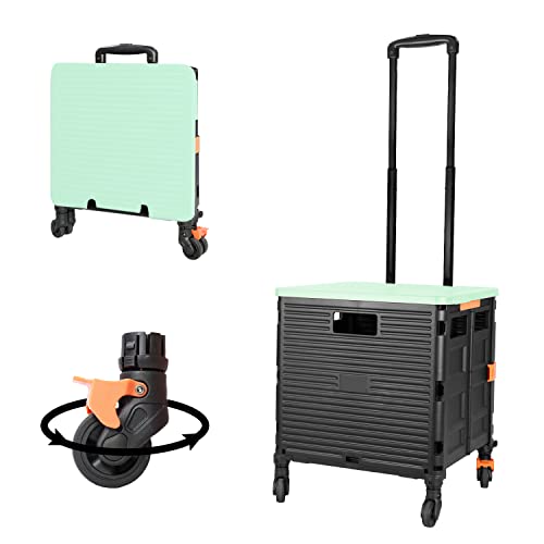 Chariot pliable de voyage et shopping avec poignée télescopique
