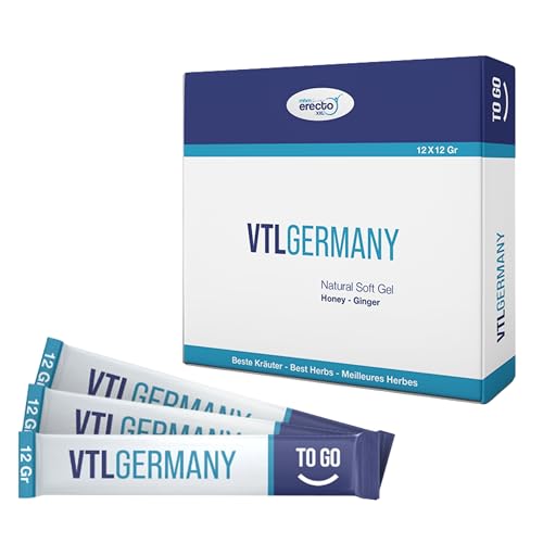 VTL Germany Miel Afrodisac Homme, Effet Immédiat, 12x12g Stick Miel Gel, Extra Fort pour Hommes Actifs