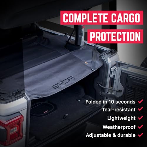 Image of GPCA Cargo Cover for Jeep Wrangler 2018-Present, JL 2-Door Soft Top