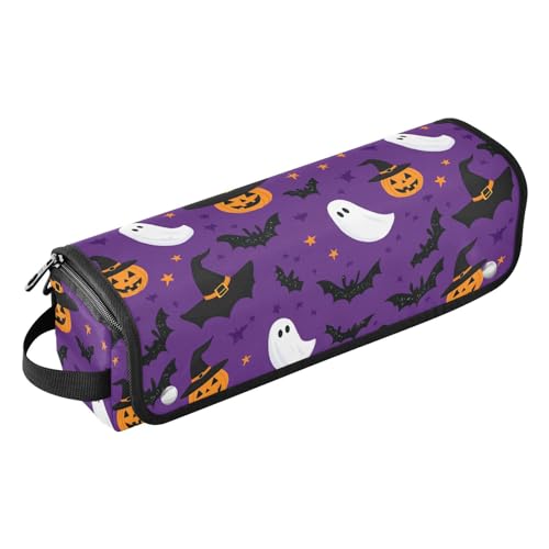 Bolsa organizadora para herramientas de cabello Black Witch Hats Bats Marble resistente al calor para planchas, rizadores y accesorios de cuidado capilar miniatura 1