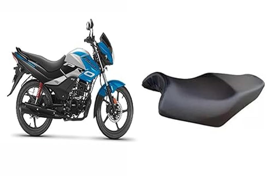 CARBOXBike Seat Cover for Hero Passion Pro BS6, Removable & Washable, PU Leather, Waterproof, Single Seat, Black-image-18