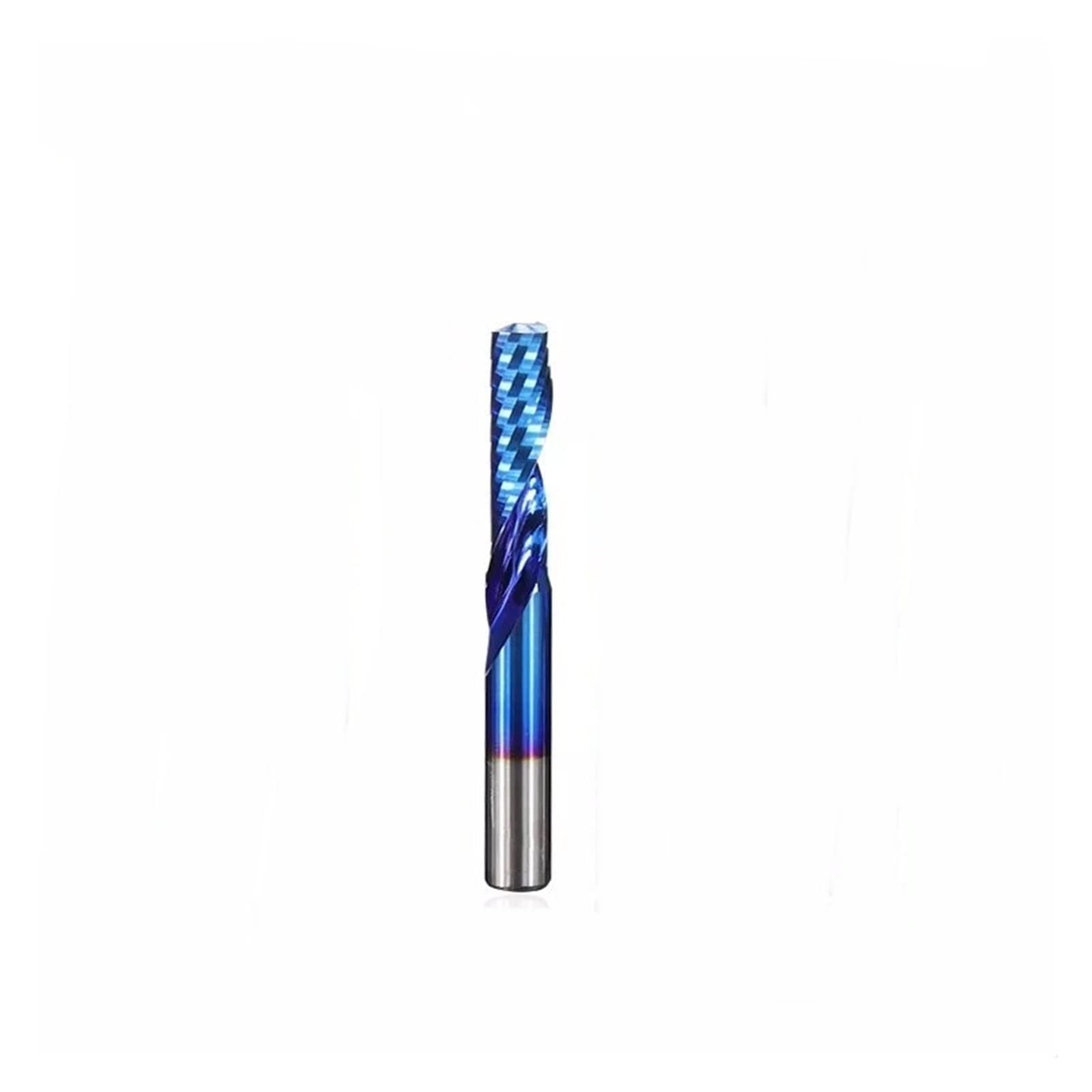 TBZOQAID 1pcs Single Flute Milling Cutter Bit Tungsten Carbide Spiral CNC Router 3.175mm-12mm End Mill For Cutting Aluminum Copper