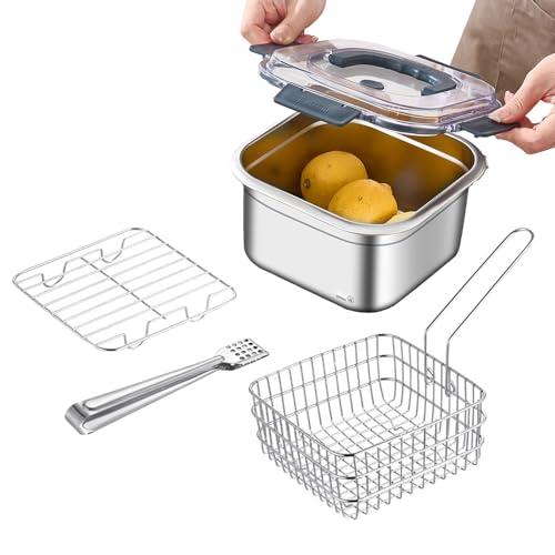 Ensemble de cuisine de camp de 2500 ml avec marmite friteuse