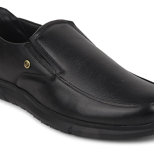 Image of Liberty Healers SCL-1 Formal Non Lacing Moccasin Shoes for Men with PU Sole | Comfortable Outsole and Lightweight | Cushioned Footbed | Suitable for Office