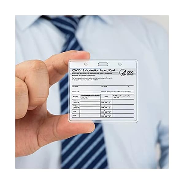 CDC Impfausweis-Schutzfolie, 10,2 x 7,6 cm, für COVID-19-Impfpass, transparent, aus Vinyl, mit wasserdichtem… – Bild 6