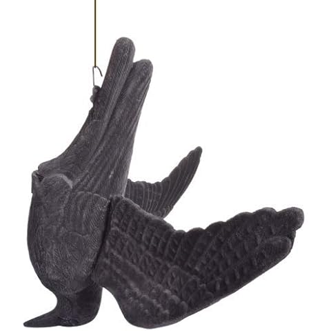 Agri-Linc Hanging Crow Bird Scarer - UK stock Fast Delivery - Dead Crow Replica for scaring birds away Bird repellent Cover