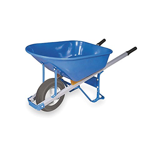 Wheelbarrow, Steel, 6 Cu. Ft, Flat Free