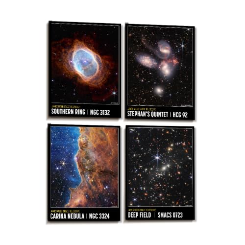 Tableau espace profond James Webb astronomie cosmique 4pc
