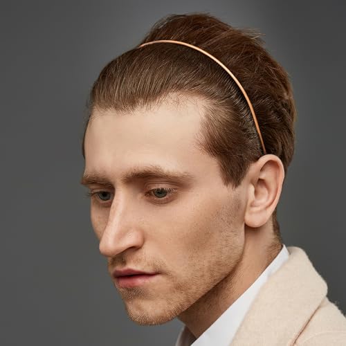 Image of 2 Pcs Metal Headbands for Women, Brown Headpiece Wire Headband Trendy & Cute, Thin Head Band Simple and Stylish Headwear Hair Accessories (Brown)