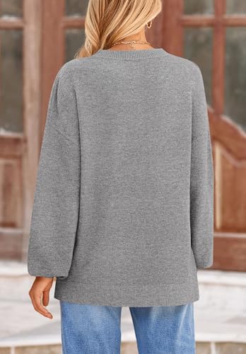 PRETTYGARDEN Women's 2025 Fall Sweaters Casual Crew Neck Long Sleeve Pullover Tops Ribbed Knit Loose Fit Winter Clothes2