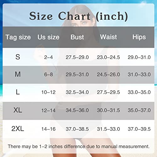 American Trends Athletic One Piece Bathing Suits High Waisted Womens Swimwear Ladies Swimsuits For Women Tummy Control Navy Us 10-12 thumb #3