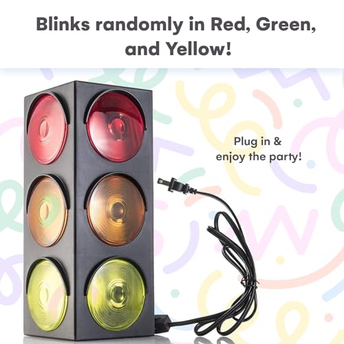 image for Kicko Traffic Light Prop, 12.25 inch - Simulates Traffic Stop Light - 