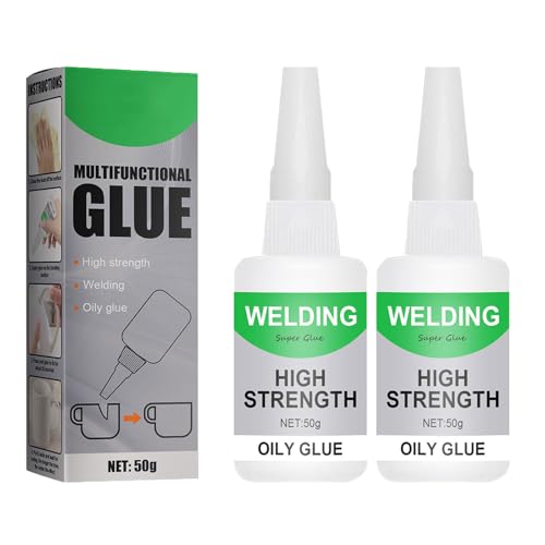 Welding High-Strength Oily Glue, 50g Multipurpose Glue Welding High-Strength Oily Glues, for Metal, Wood, Ceramics, Leather, Glass (2pcs)