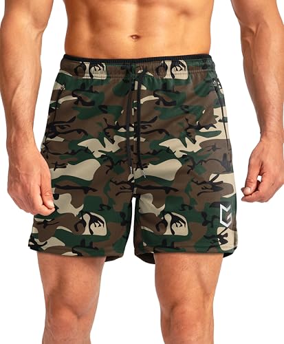 Image of G Gradual Men's Gym Workout Shorts Zipper Pockets 5 inch / 7 inch Quick Dry Breathable Runing Athletic Short for Men