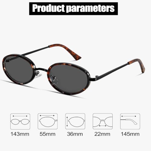Image of boten Retro Oval Sunglasses for Women 90s Small Gold Frame Sun Glasses Lightweight Cute Chic Sunnies