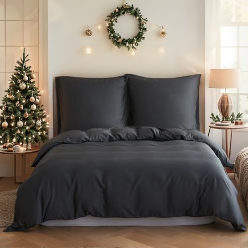 Simple&Opulence Bambus Bettwäsche 135x200 cm, Seidiger und weicher Bettbezug Kühle Bettwäsche-Set Perfekt für Haut und Haar mit Kissenbezug 80x80...