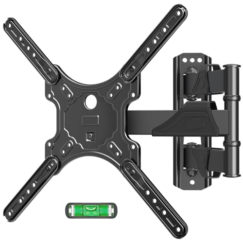MOUNTUP Full Motion TV Wall Mount for Most 26-60 Inch TVs, Max VESA 400x400mm Wall Mount TV Bracket with Swivel Tilting Extension Level Adjustment for LED LCD Flat Curved TVs Up to 77 LBS, MU0018