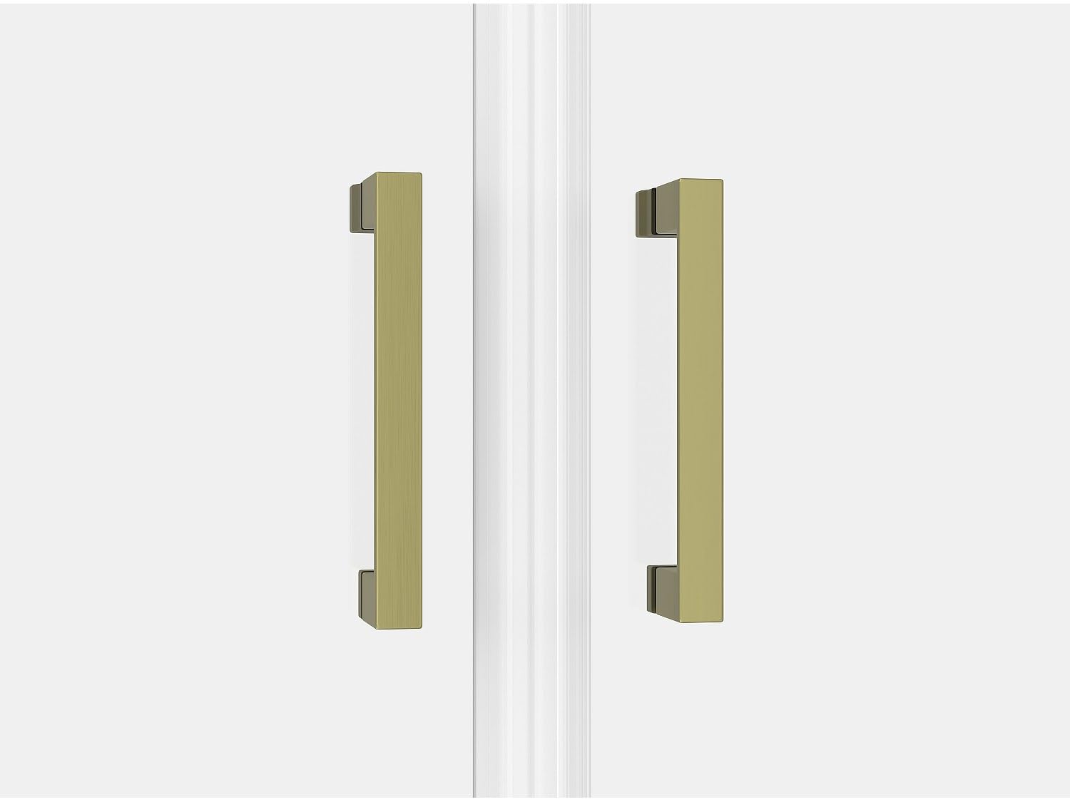 Vente-unique - Porte de douche battante - 70 x 195 cm - Doré - Verre trempé - SARASOTA