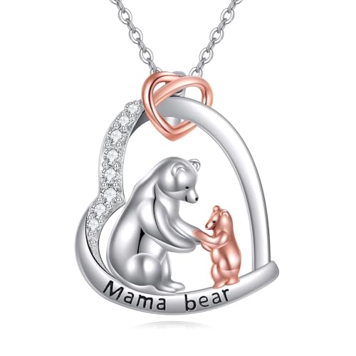 Collier maman ours, pendentif animal mignon et bijoux tendance pour maman