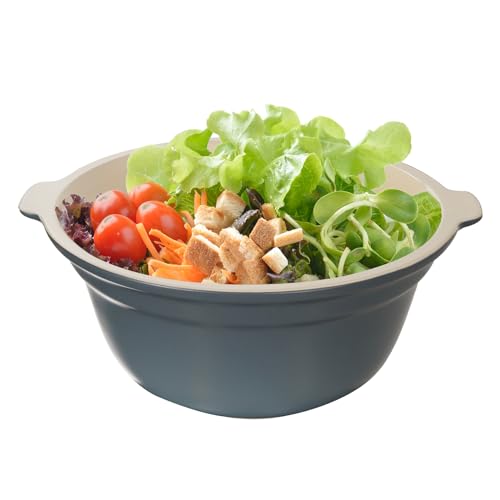 Tazón de Cerámica Zing 5 QT, Bowl Grande Redondo, Gris Sal Marina miniatura 1