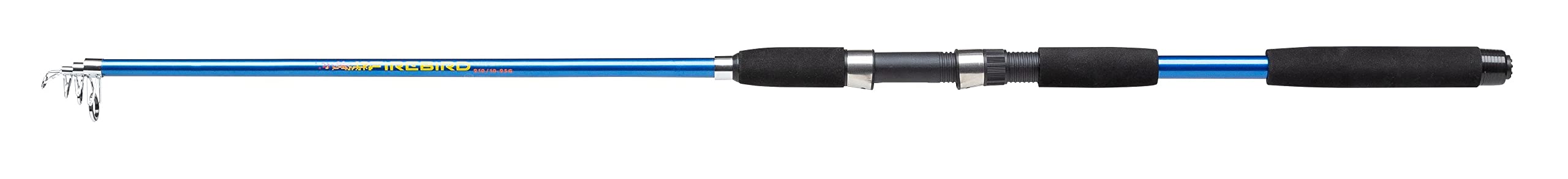 Shakespeare Firebird Telescopic Rod - Lightweight Carbon Construction, Modern EVA Handles, Cushioned DPS Reel Seat, Titanium Oxide Insert Guide, Compact & Portable Rod for Fresh & Saltwater 7ft 10-25g