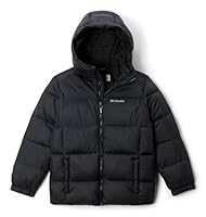 Columbia Youth Unisex Puffect Hooded Jacket Hooded Puffer Jacket Black XXS