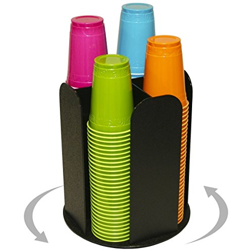 CL-4-LZ: 4-Column Plastic Cup Spinning Dispenser - 4 1/4